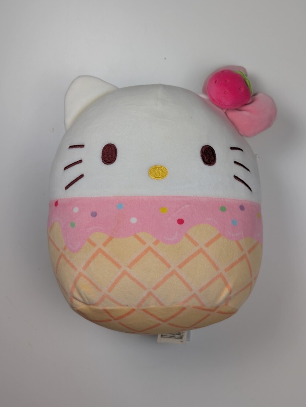 Hello Kitty Ice Cream Cone Squishmallow 10" Plush Sanrio Kellytoy 2023